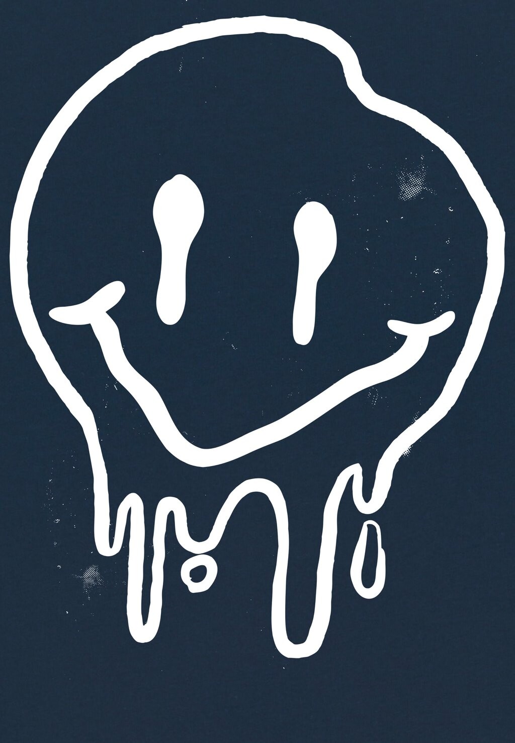 

Футболка с принтом SMILEY watapparel, темно-синий