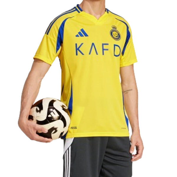 Футболка al nassr fc 24 25 ronaldo домашняя футболка Adidas, желтый — фото 4