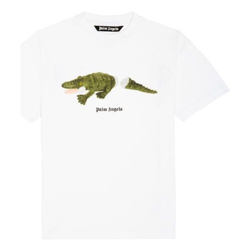 

Футболка croco short-sleeve tee 'white/green' Palm Angels, белый
