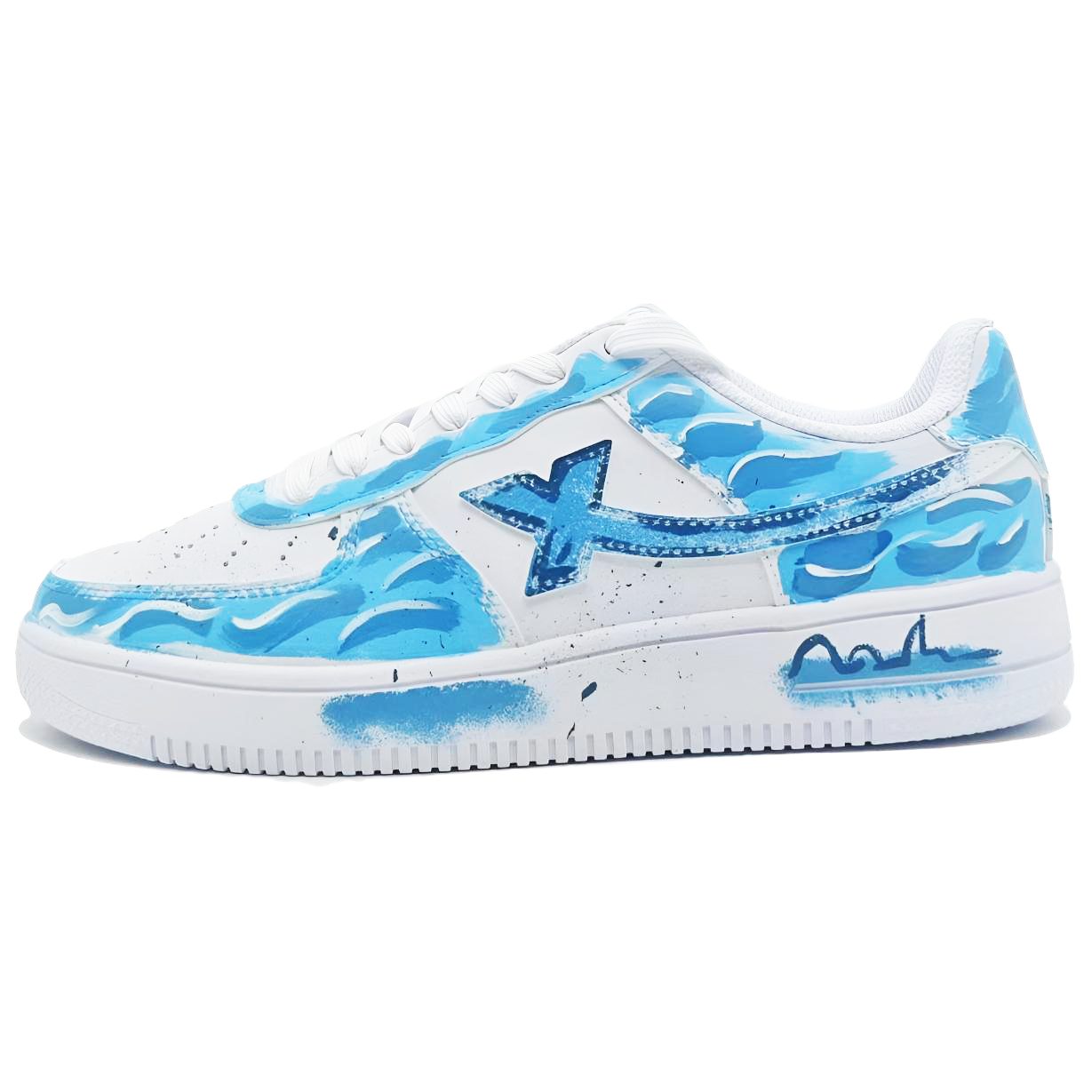 

XTEP Кроссовки Air Force One Slip, устойчивые к истиранию, низкие, для скейтбординга, мужские, синие
