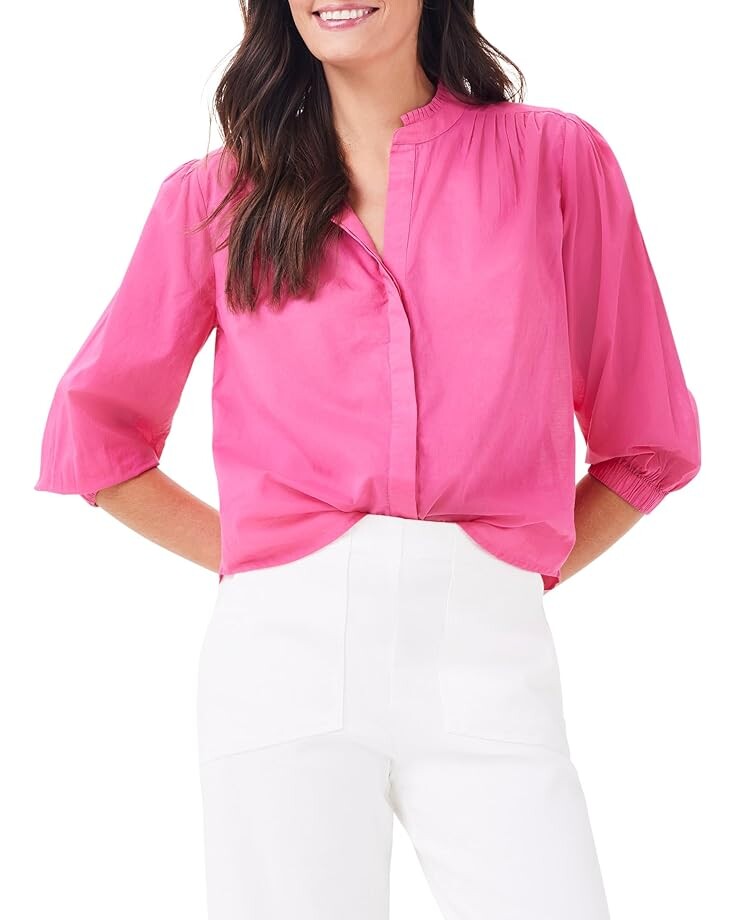 

Рубашка NIC+ZOE Cotton Girlfriend Shirt, цвет Wild Pink