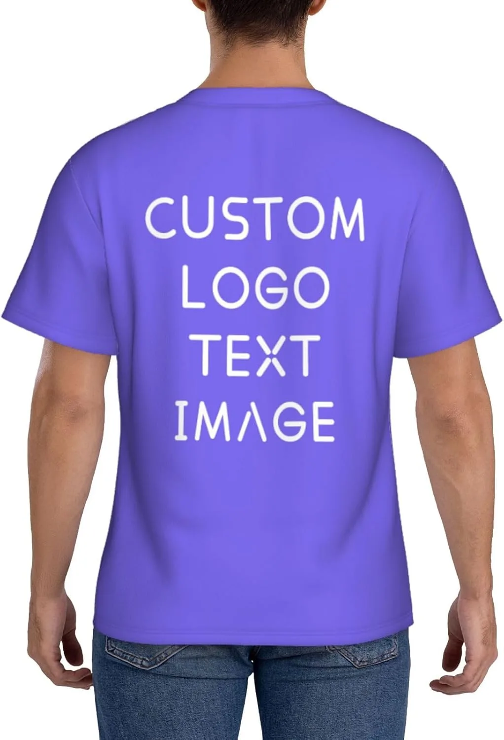 Футболка с полной запечаткой Custom T Shirts с логотипом — фото 3