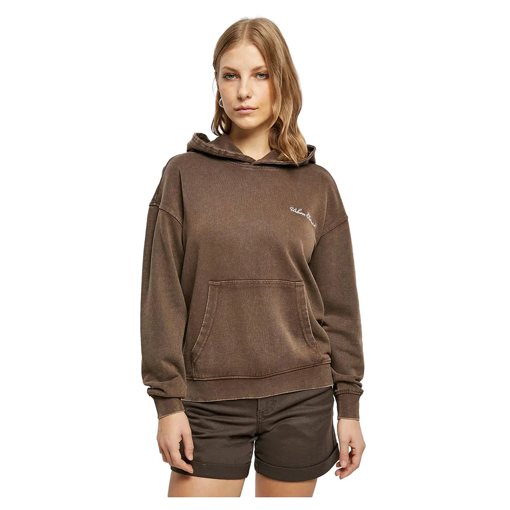 

Худи Urban Classics Small Embroidery Terry, коричневый