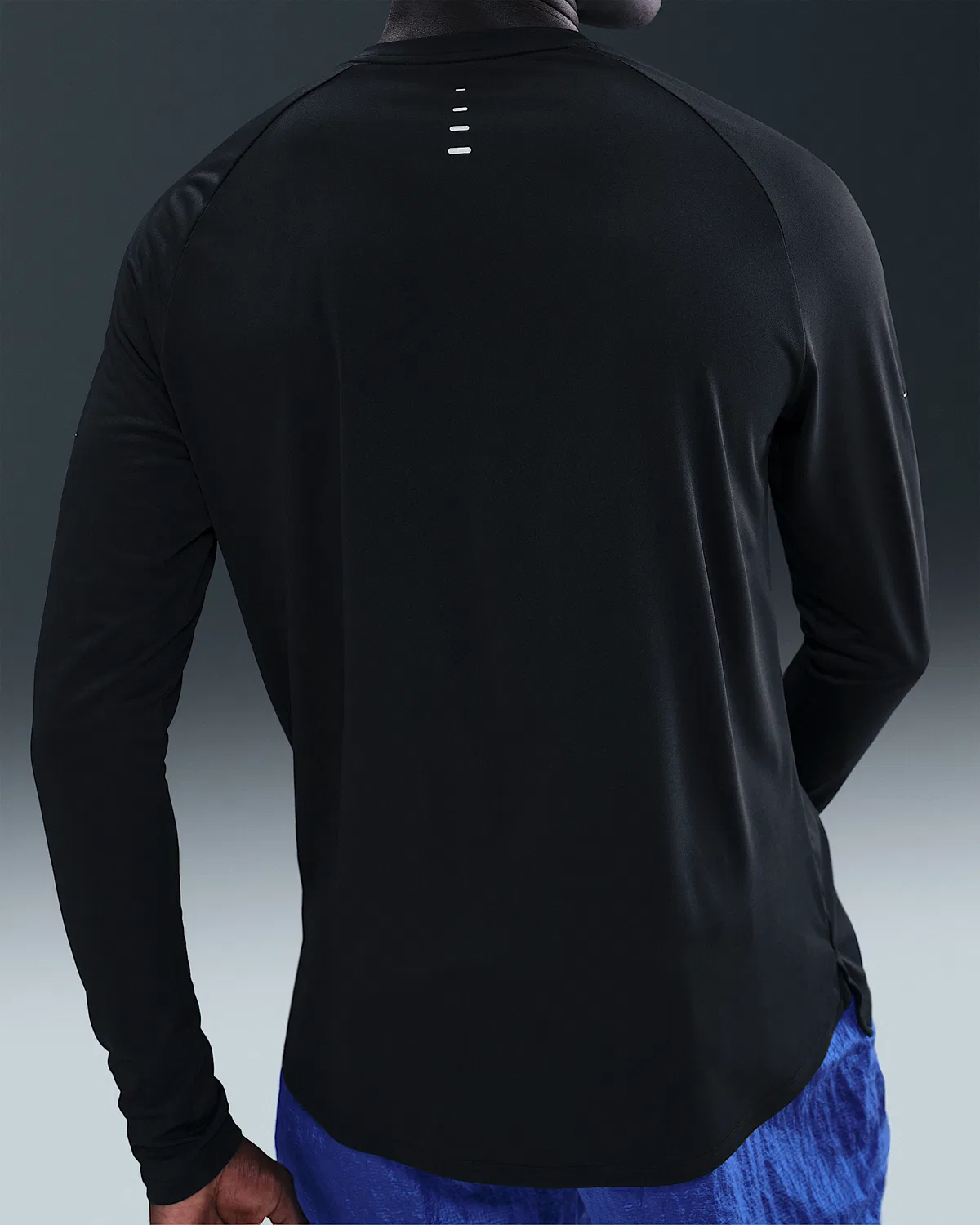 Мужская длинная футболка для бега Nike Stride Dri-FIT ADV, Black — фото 2