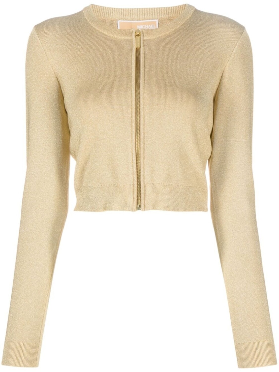 

Michael Michael Kors кардиган в рубчик с эффектом металлик, золотой