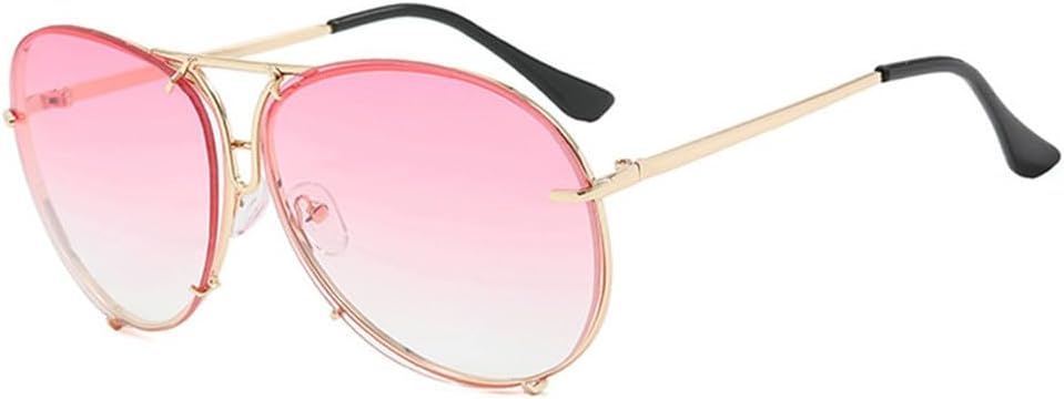 

Солнцезащитные очки UV400 — увеличенного размера, в ярких металлических цветах, для женщин и мужчин, для бега и занятий спортом на открытом воздухе generic, Gold-lightpink