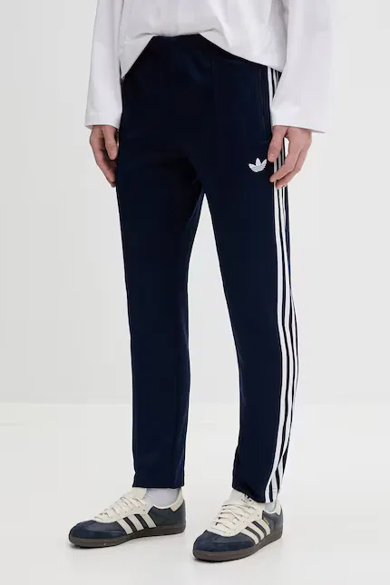 Спортивные штаны из эластичного трикотажа Beckenbauer Adidas Originals, синий