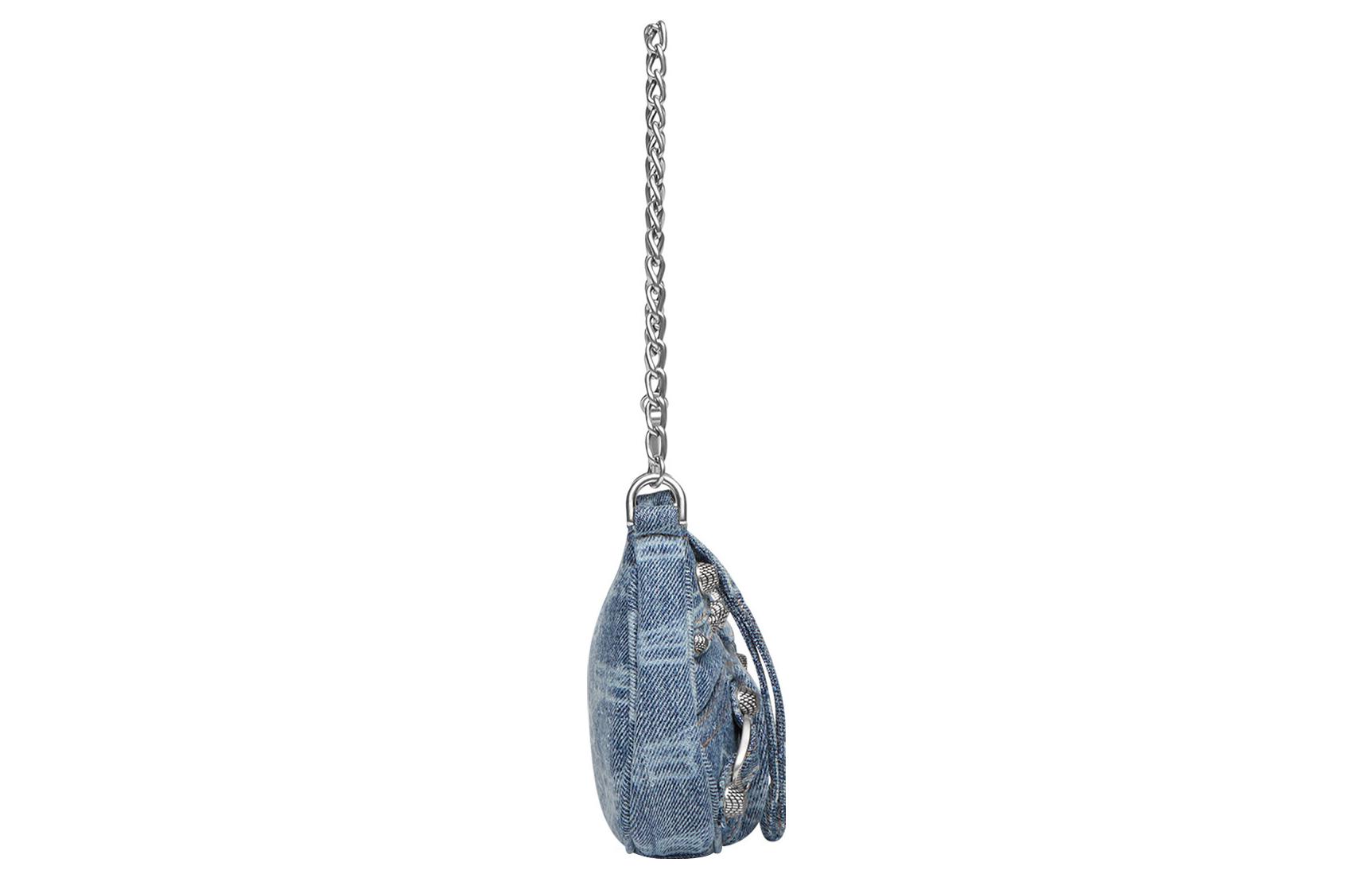 Сумка Le Cagole Mini с цепью Bb Monogram из отбеленного денима Balenciaga — фото 4