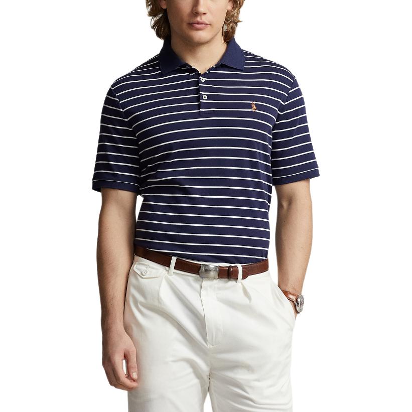 SS24 Футболка поло мужская морской синий Polo Ralph Lauren — фото 3