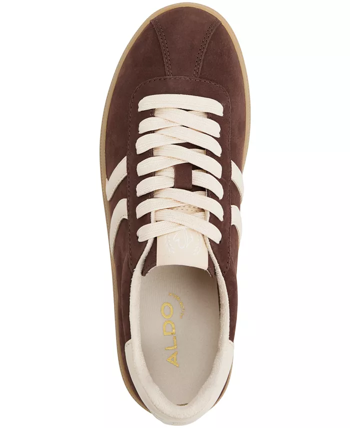 Женские шикарные спортивные кроссовки на шнуровке ALDO, коричневый — фото 4