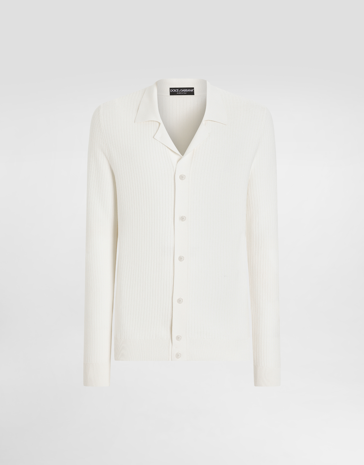 

Хлопковая рубашка ажурной вязки Dolce & Gabbana, белый