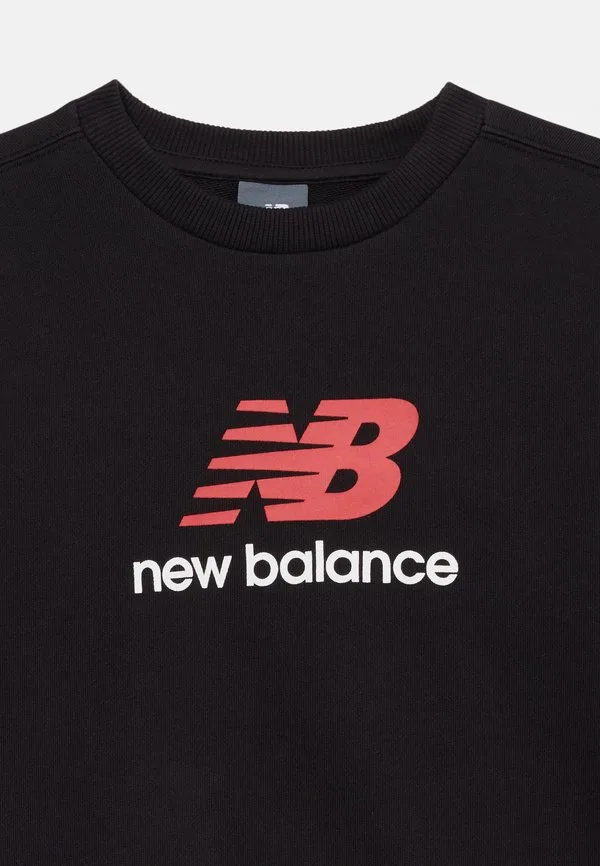 Толстовка с круглым вырезом и логотипом stacked New Balance, Caviar — фото 4