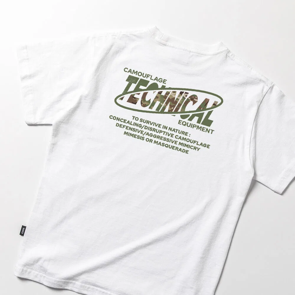 Детская футболка с коротким рукавом «Multicam Camo», белая, от Splash Code — фото 3