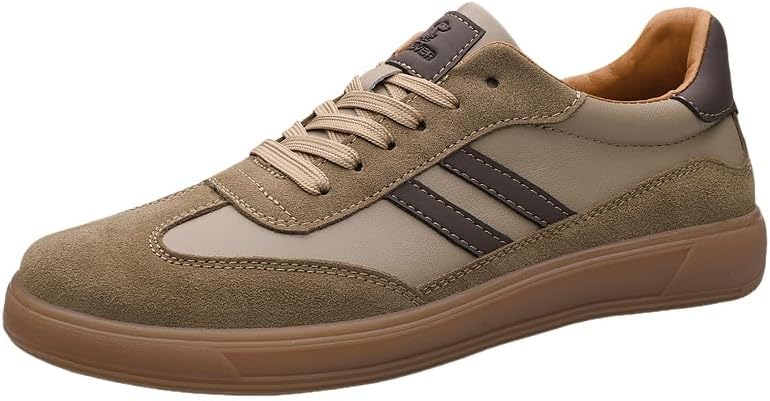 

Мужские низкие тренировочные туфли в немецком стиле - Нескользящие кожаные спортивные кроссовки на шнуровке, дышащий дизайн подошвы, классический белый цвет Clolinde