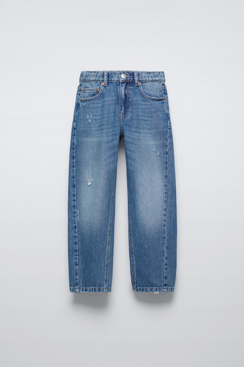 

Джинсы мешкового покрытия ZARA, светло-голубой