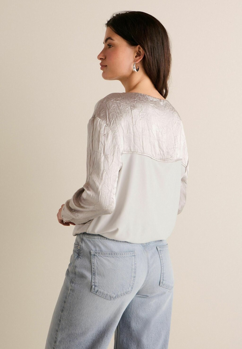 

Блуза LONG SLEEVE DRAW HEM Next, серебристый