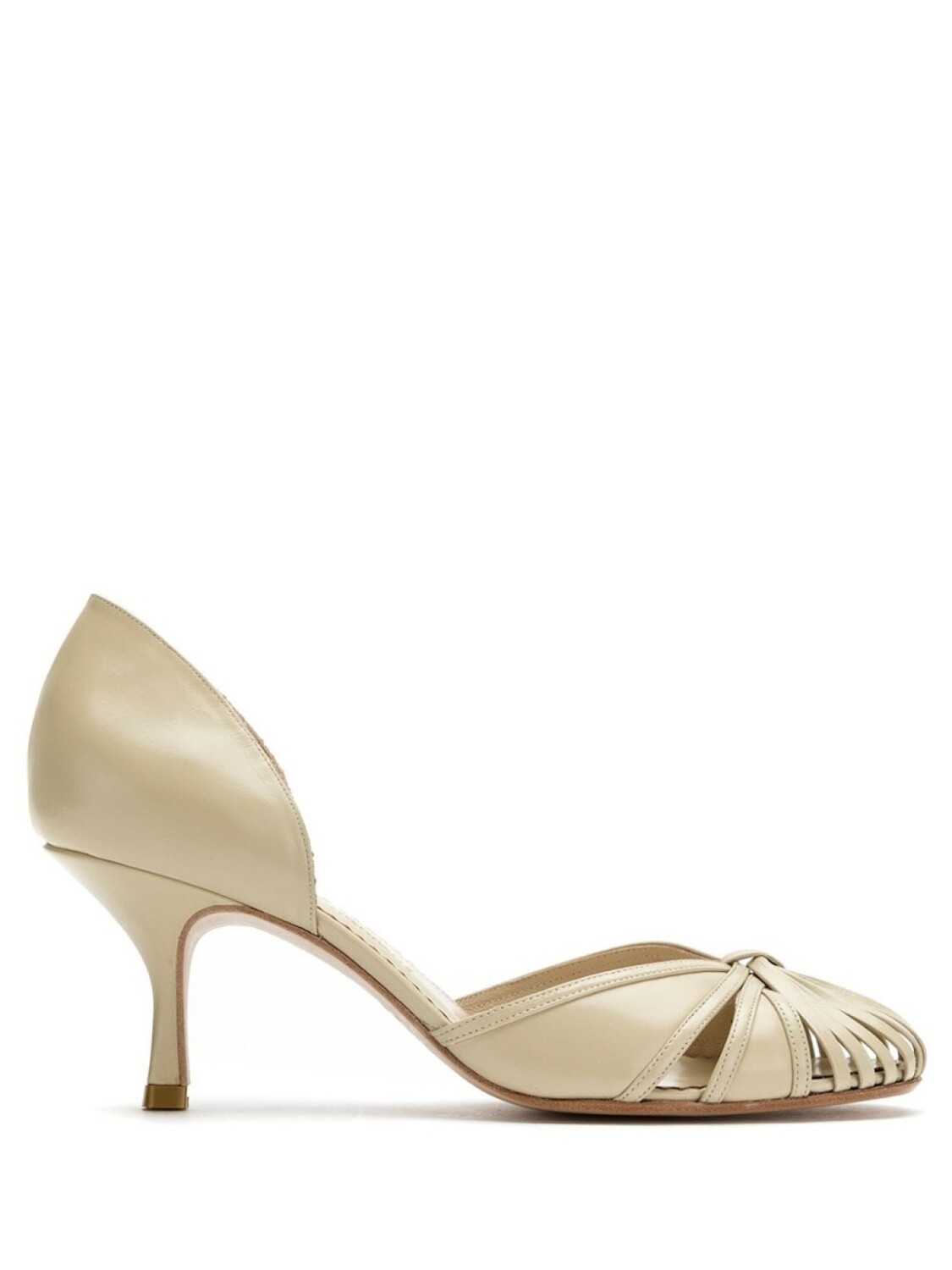 

Sarah Chofakian leather pumps, нейтральный цвет