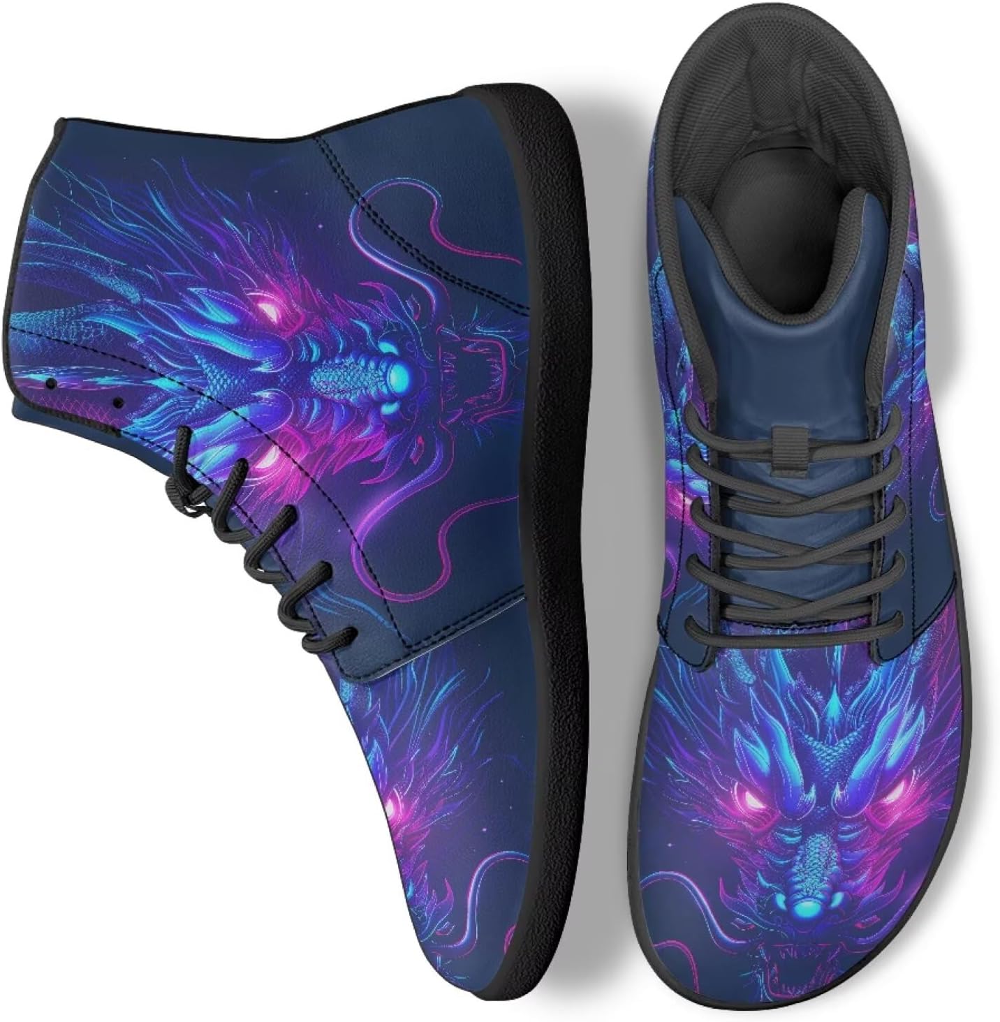 

Мужские и женские кроссовки для ходьбы из ПУ-кожи, с высоким голенищем, для путешествий, тренировок, бизнеса, походов и велоспорта Ecaestolph, синий