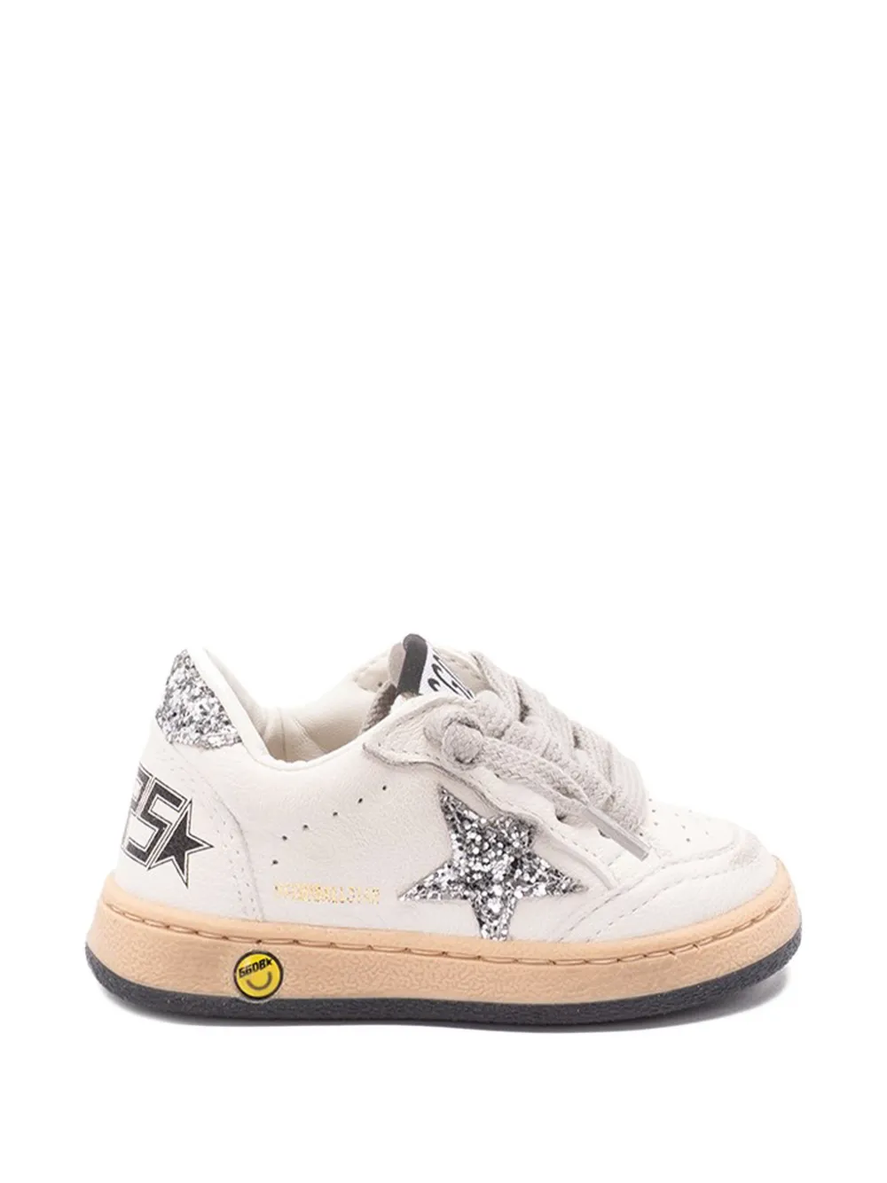 

Кеды с блестящей звездой Golden Goose Kids, белый