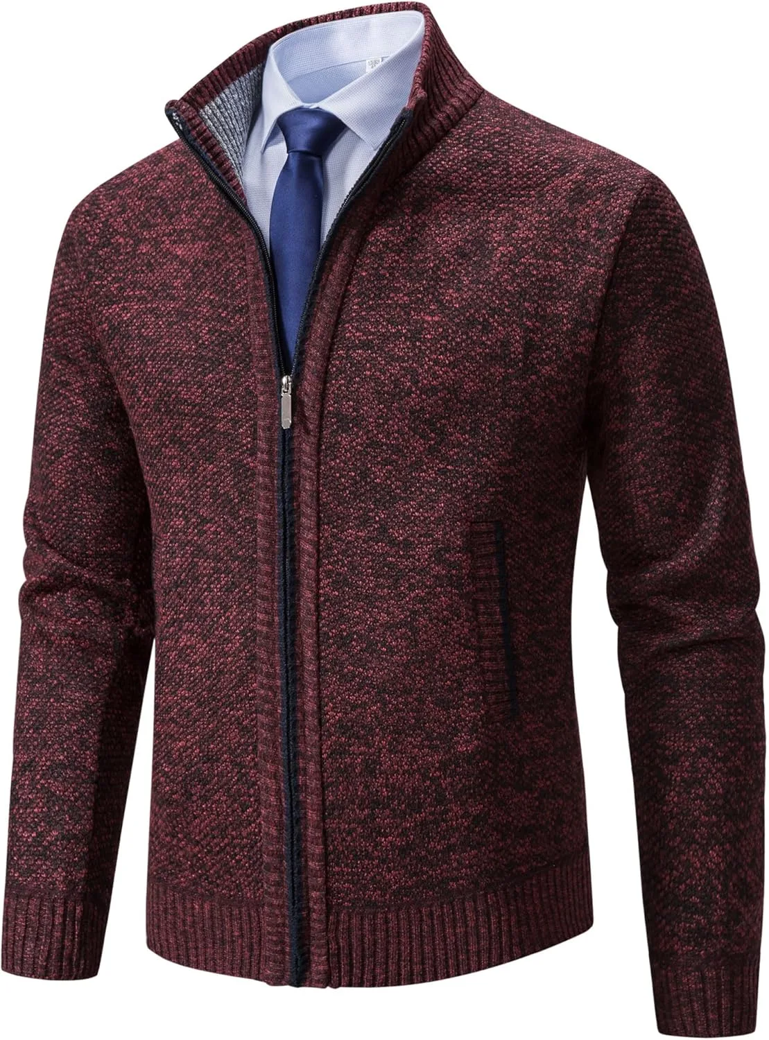 

Мужской кардиган с воротником стойкой и двумя карманами Neecan