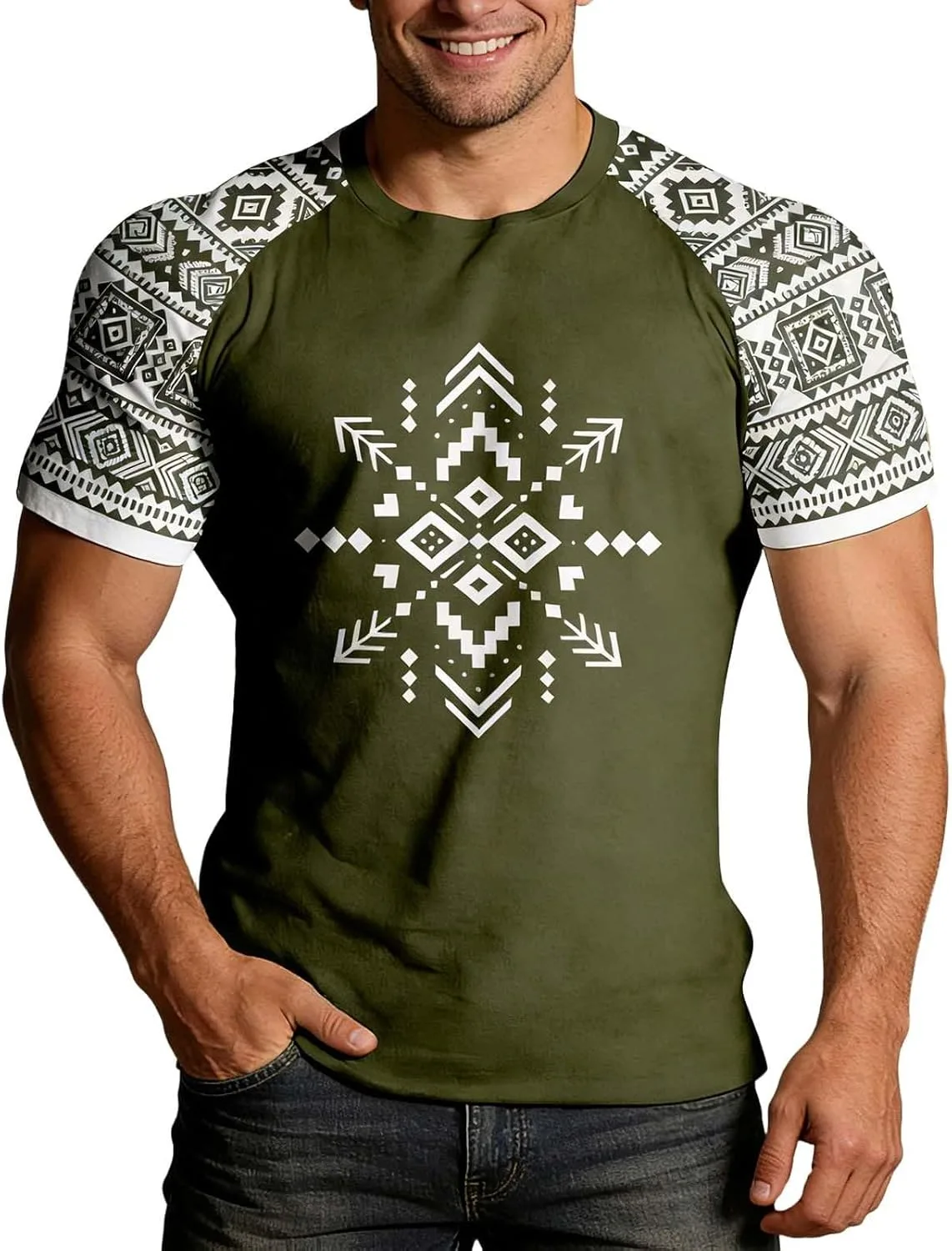 

Мужская футболка с принтом в стиле вестерн