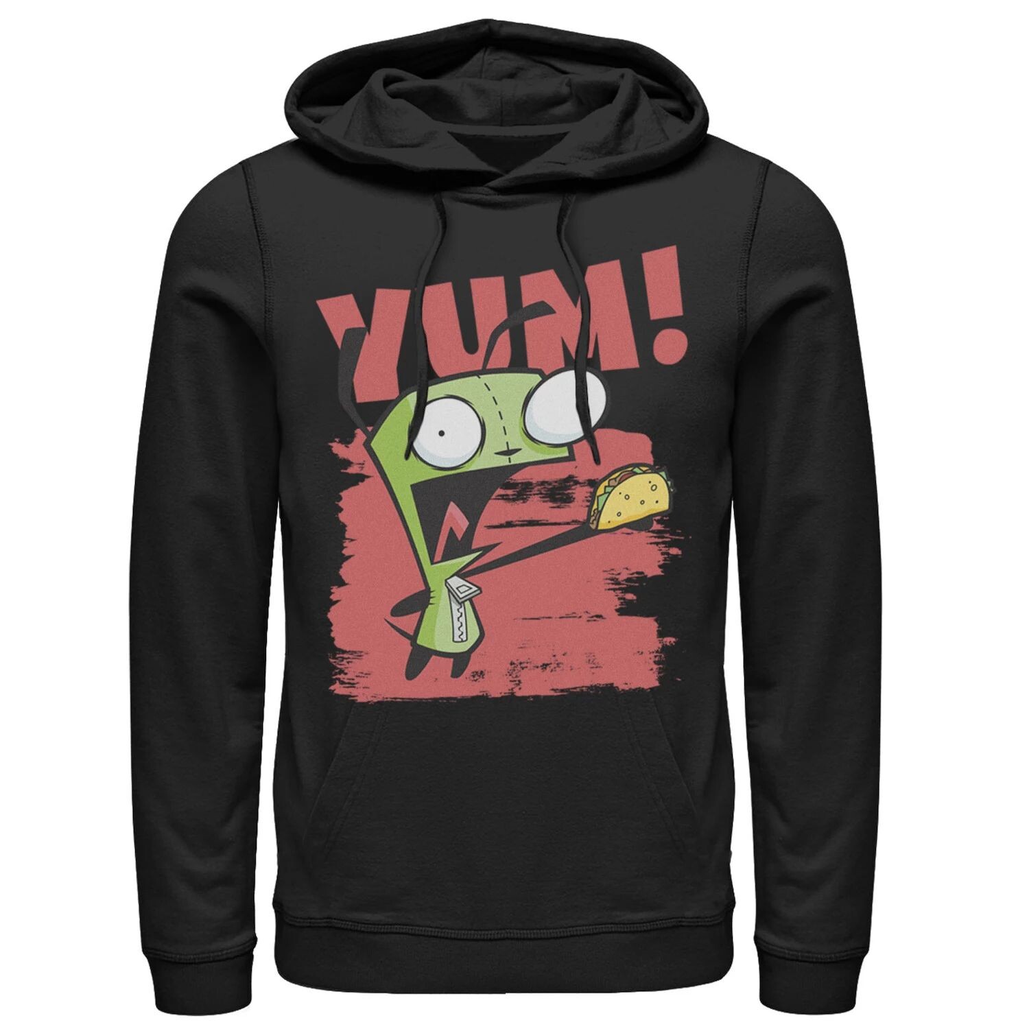 

Мужской сериал Invader Zim Gir Screaming Yum! Толстовка с портретным рисунком Taco Nickelodeon, черный