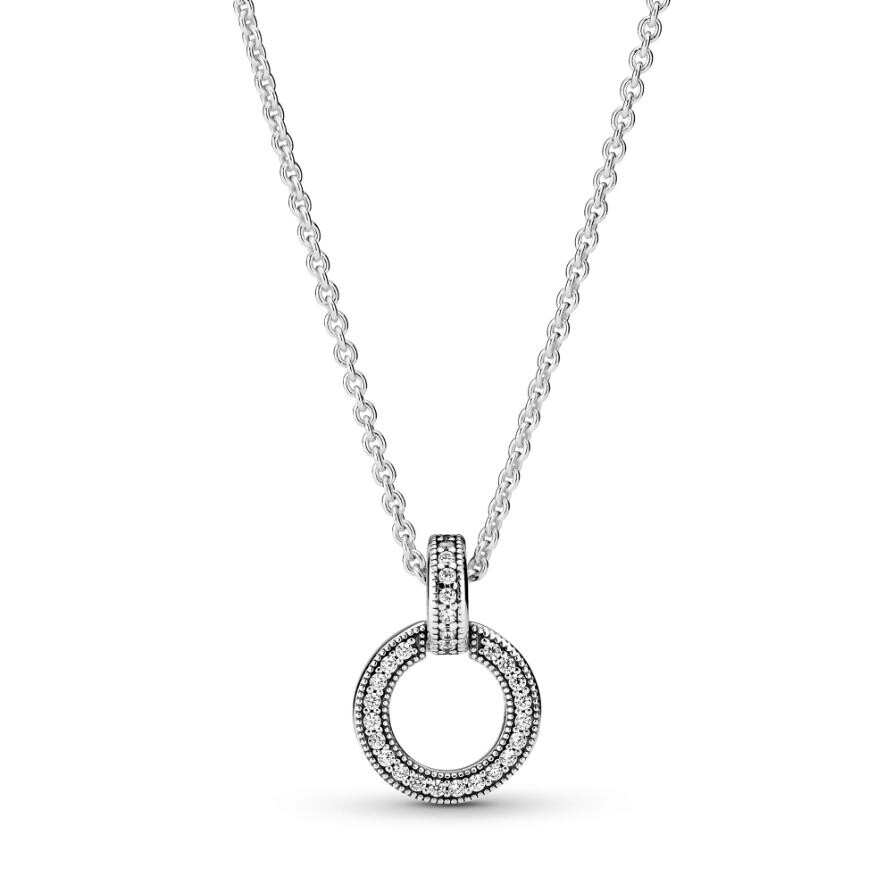 

Ожерелье Double Circle Pendant & Pandora, стерлинговое серебро