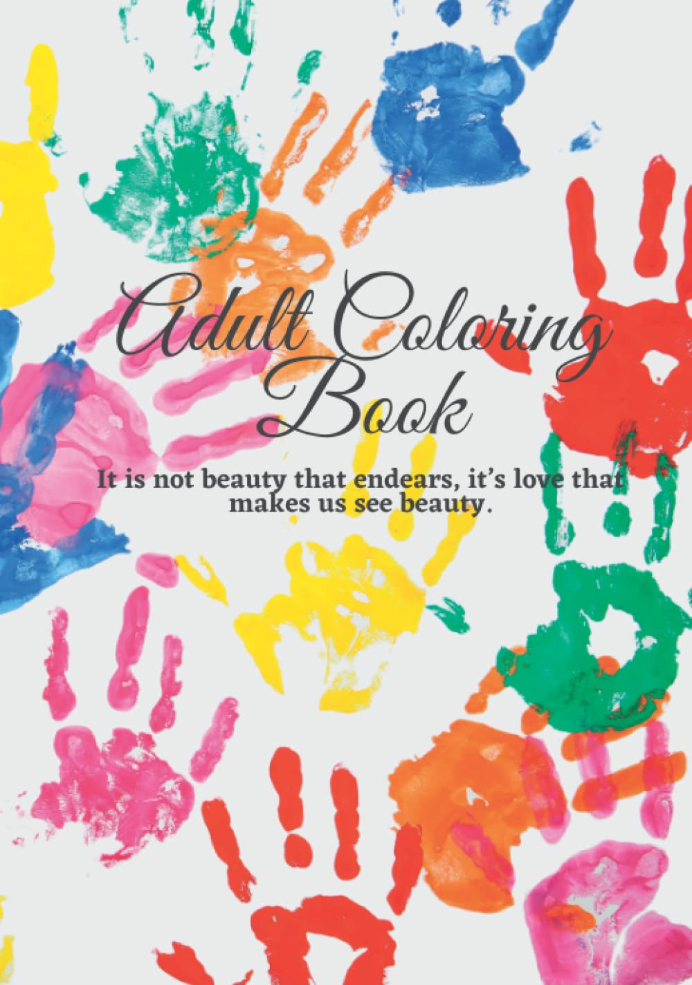 

Single Sided Adult Coloring Book Hardcover - 7"x10", Lots of Beautiful and Cute Designs