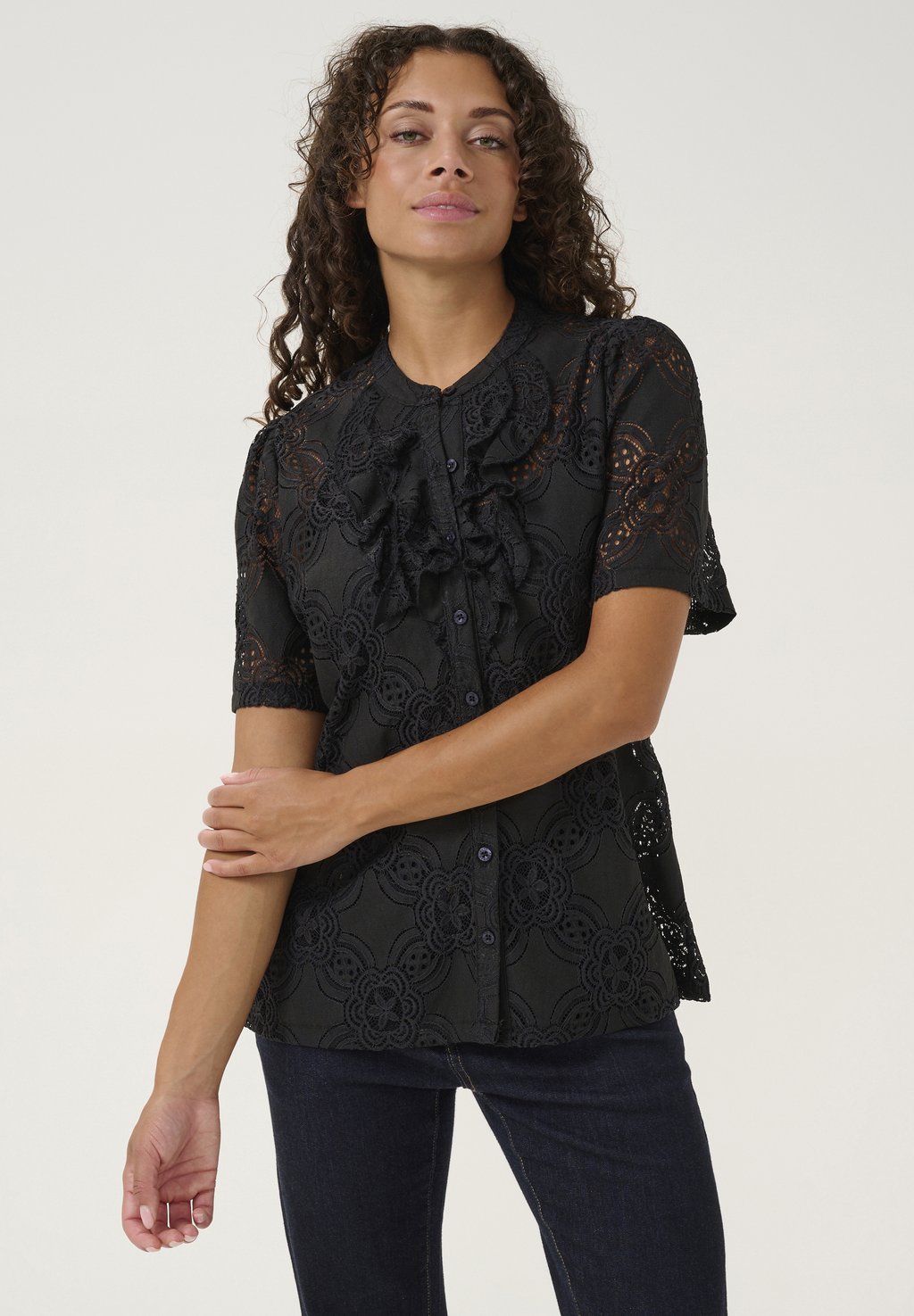 

Рубашка CUOLU CHEILA SS LACE Culture, черный