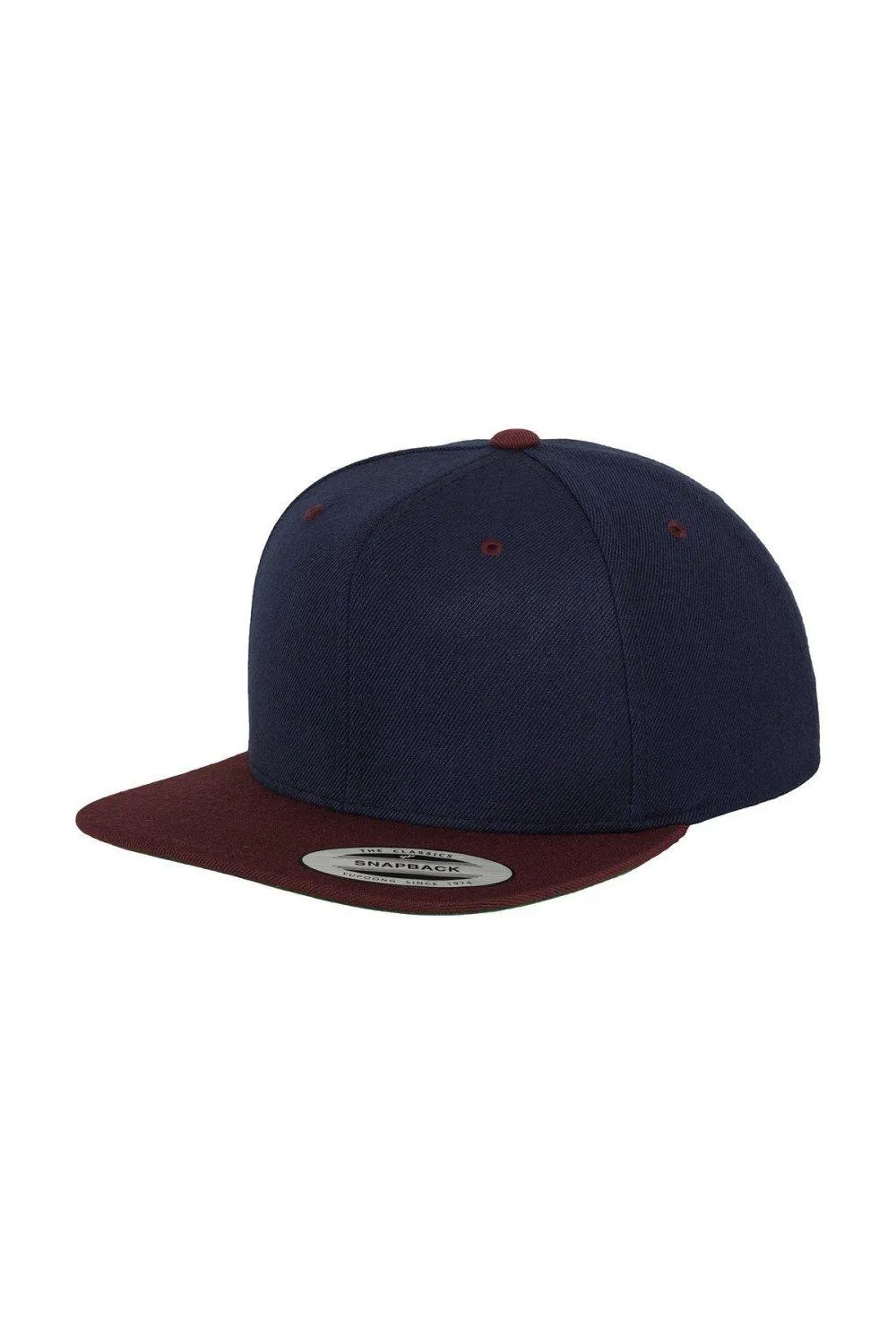 

Классическая двухцветная кепка Snapback премиум-класса Yupoong, темно-синий