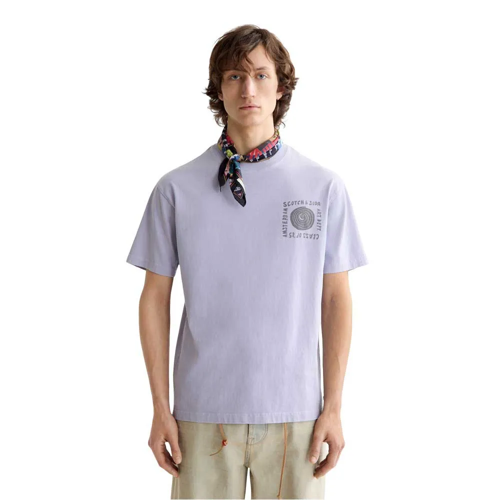 

Футболка с коротким рукавом Scotch & Soda Relaxed Fit Washed Artwork, фиолетовый
