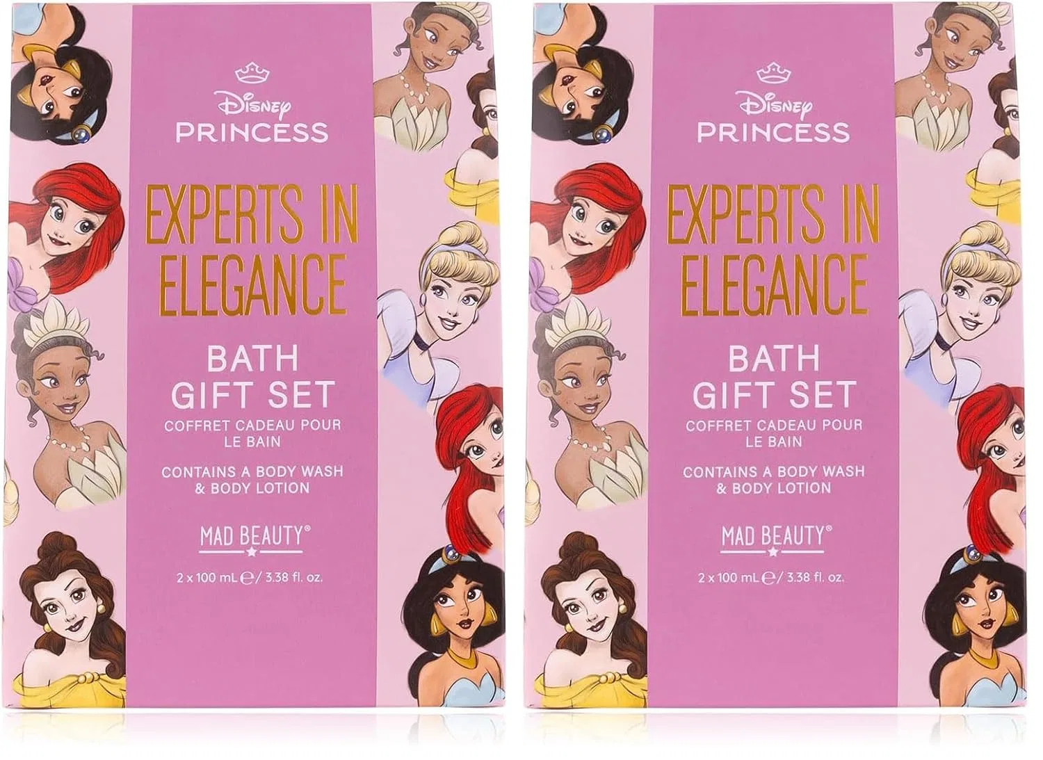 Подарочный набор Disney Princess с гелем для душа и лосьоном для тела от MAD BEAUTY Accentra, Pink