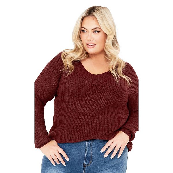 

Свитер Kasey для женщин plus size Avenue, Merlot
