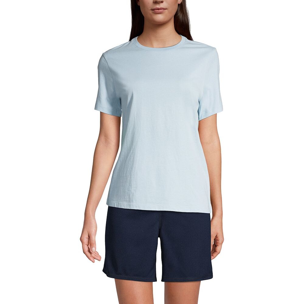 

Женская футболка Essential с короткими рукавами Lands End Lands' End, цвет Chambray Blue