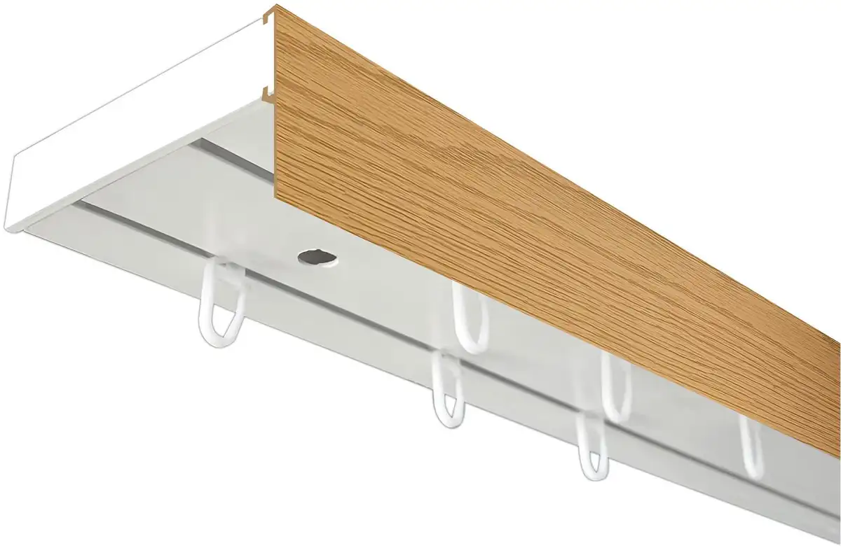 

SN DECO GROUP Карниз для штор "Карниз SH (1) с панелью 5 см", 2 направляющие, фиксированный размер 450 см, белый