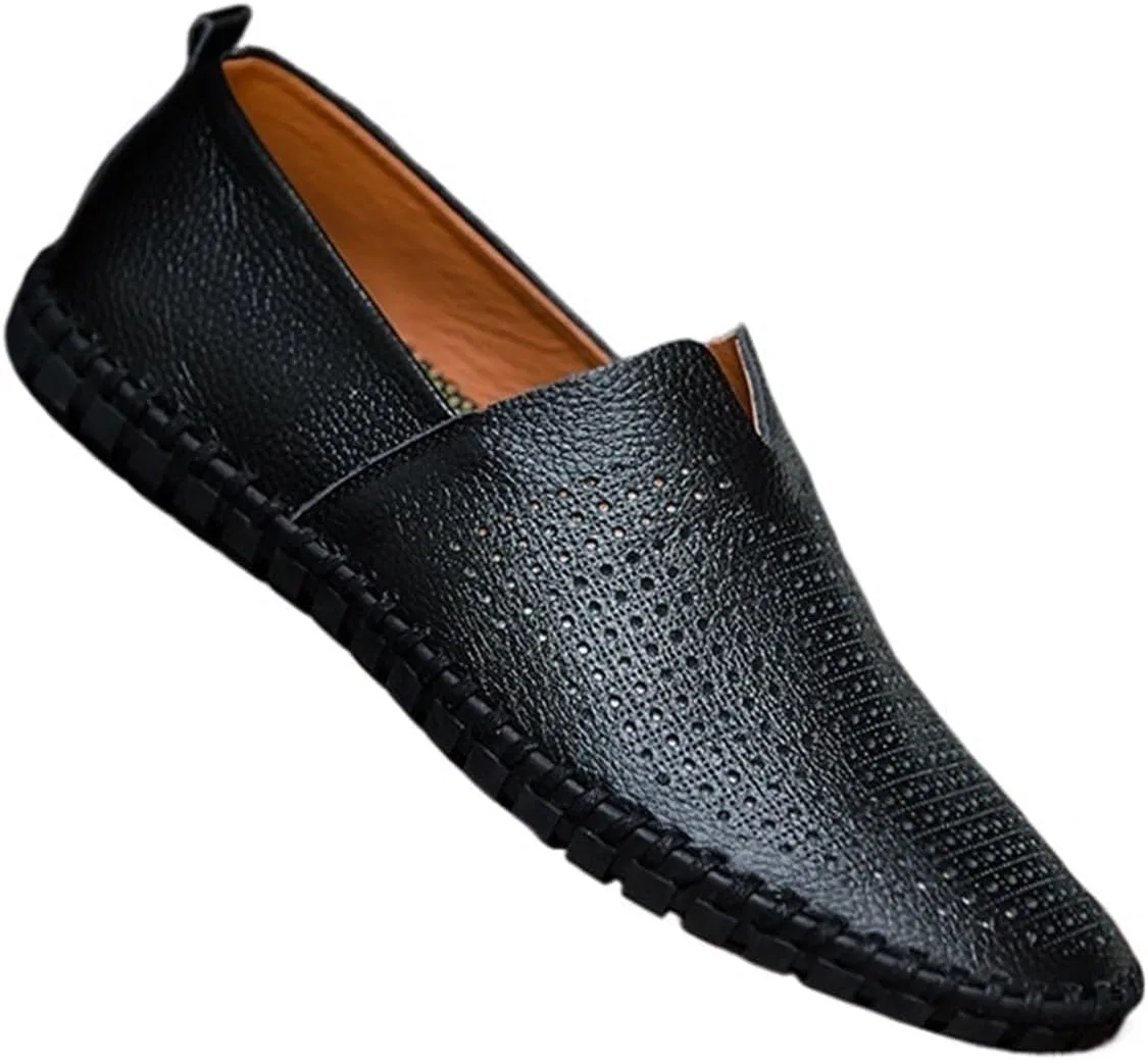 Туфли Herrenkleiderschuhe Frühlings- und Sommer-Herren-Freischuhe Low-Top Hohle Kuhwahnsinnsschuhe große Lederschuhe (braun, 39) Generic, Black
