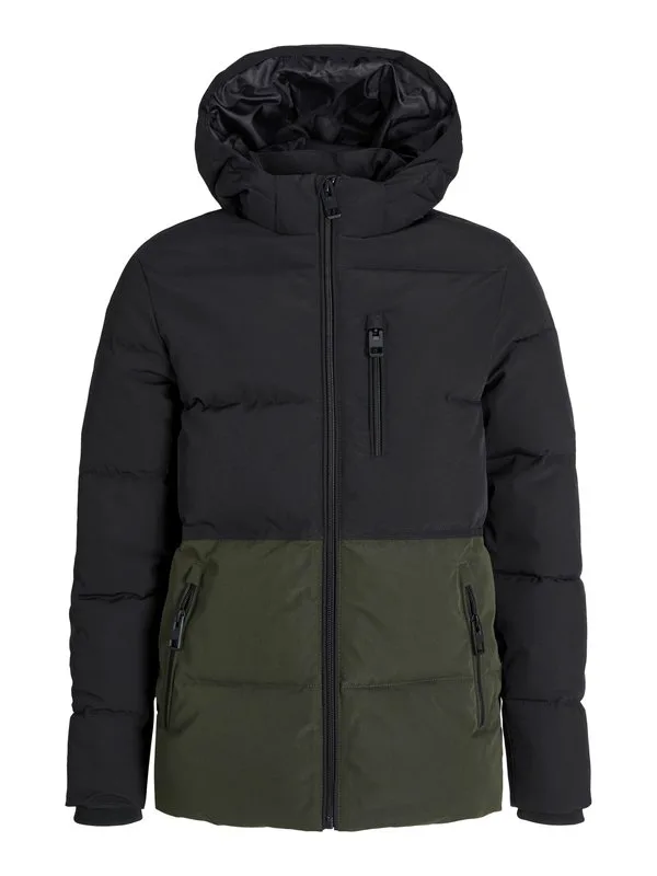 Зимняя пуховая куртка jjeowen Jack & Jones Junior, Rosin/Black Blocking — фото 4