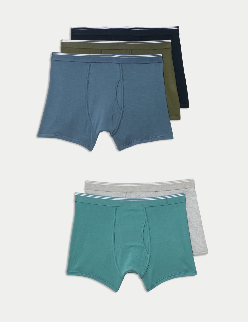 

5 упаковок хлопковых трусов Cool & Fresh Marks & Spencer, зеленый