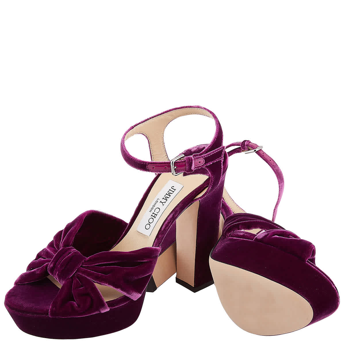 Джимми Чу Хелоиза 120 Сандалии на платформе Jimmy Choo, красный — фото 2