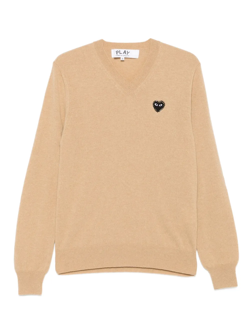 

Декорированный свитер с V-образным вырезом Comme Des Garçons Play, нейтральный