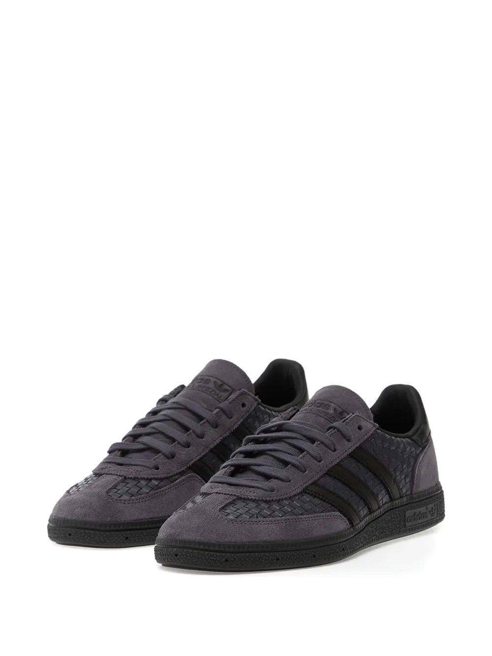 Плетеные кроссовки Handball Spezial с тремя полосками Adidas, серый — фото 2