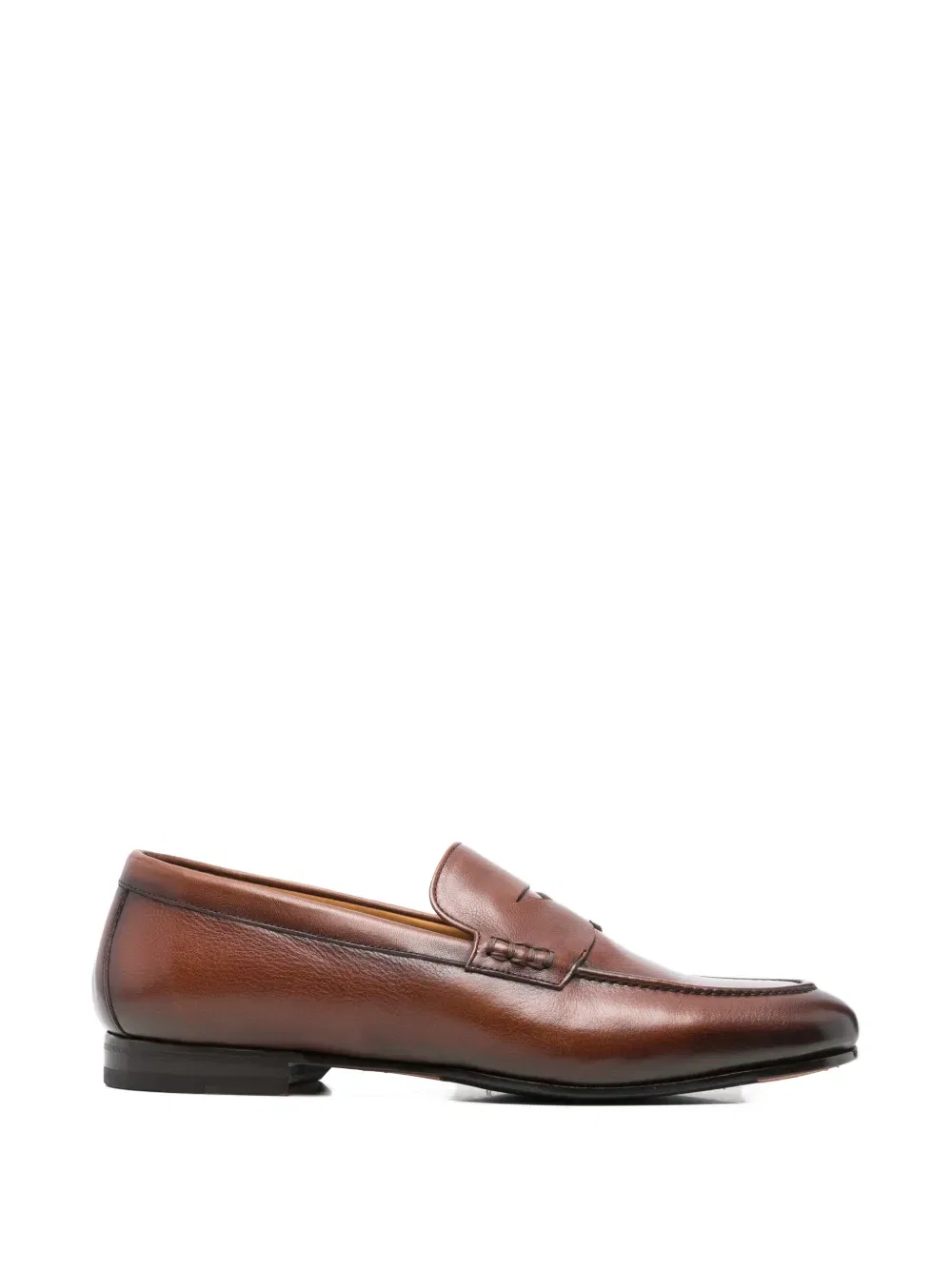 Лоферы с ремешком из пенни Calce, коричневый