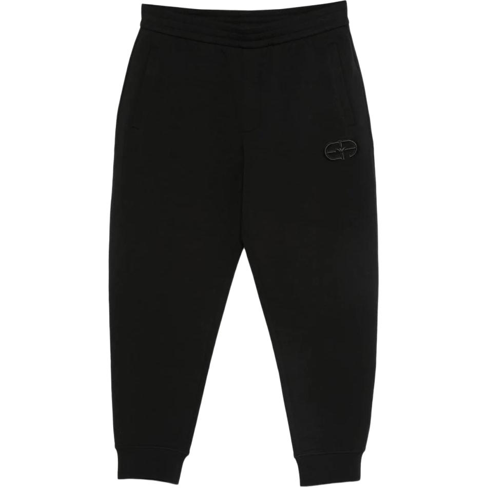 

Брюки спортивные с манжетами и вышитым логотипом EMPORIO ARMANI, черный