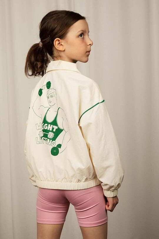 

Mini Rodini Детский бомбер Тяжелая атлетика, белый