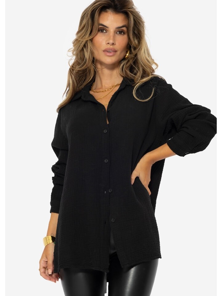 

Блуза SASSYCLASSY Oversize Musselin Bluse, черный