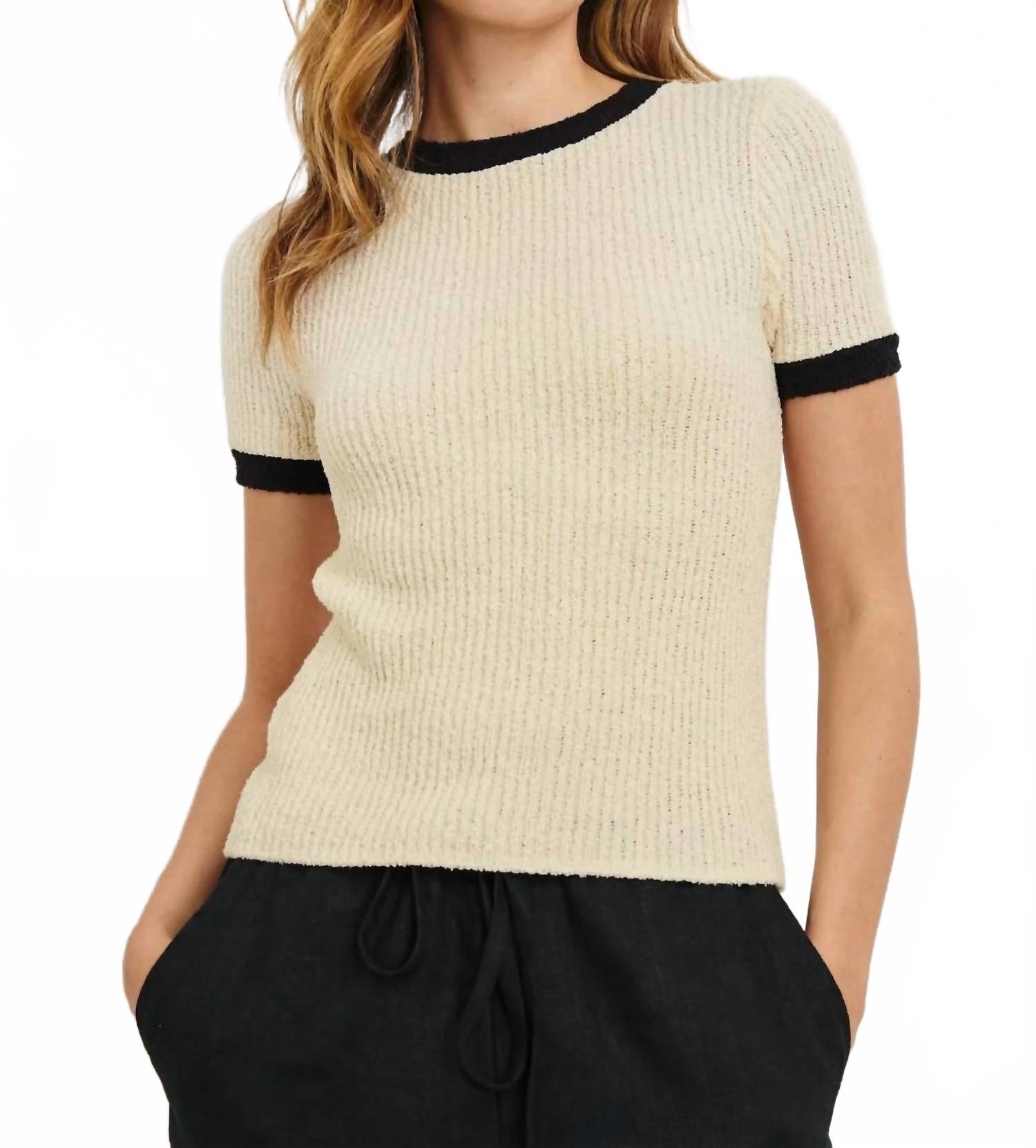 

Футболка Meredith Crewneck цвета слоновой кости Rails