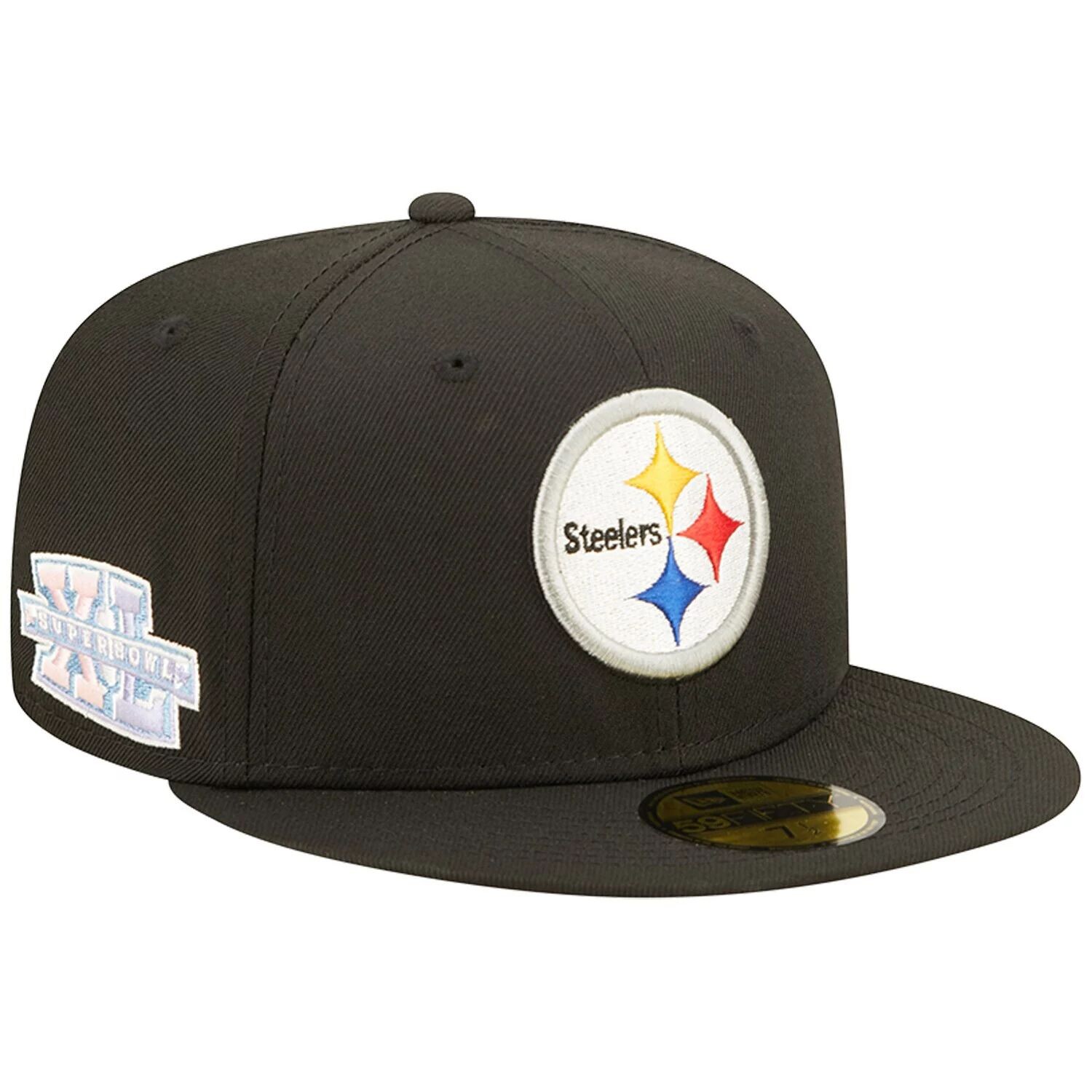 

Мужская облегающая шляпа New Era Black Pittsburgh Steelers Super Bowl XL Pink Pop 59FIFTY