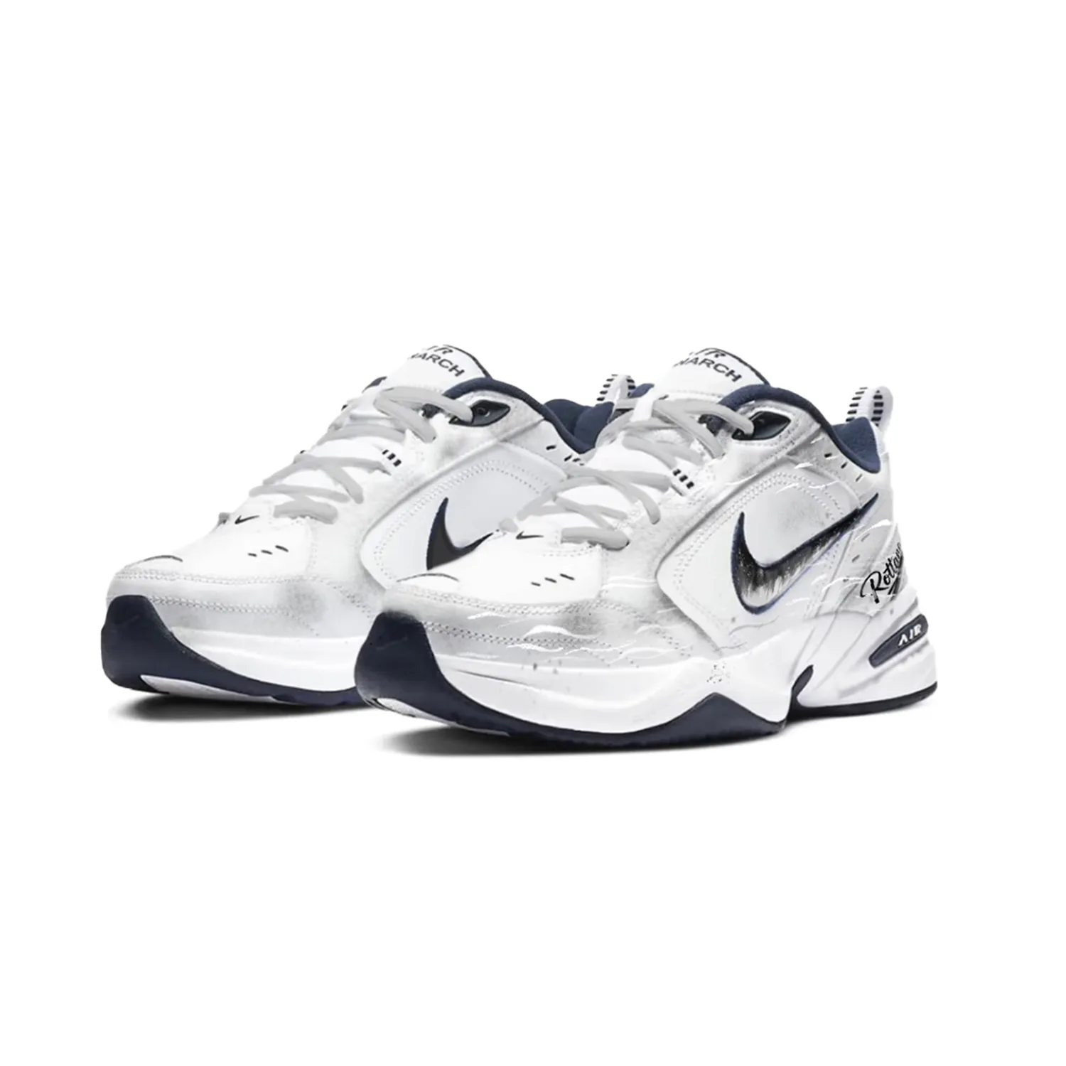 Nike Air Monarch 4 Restructuring The Old Order Abrasion Resistant Height Increasing Low top Chunky Sneakers Unisex Gray — фото 4