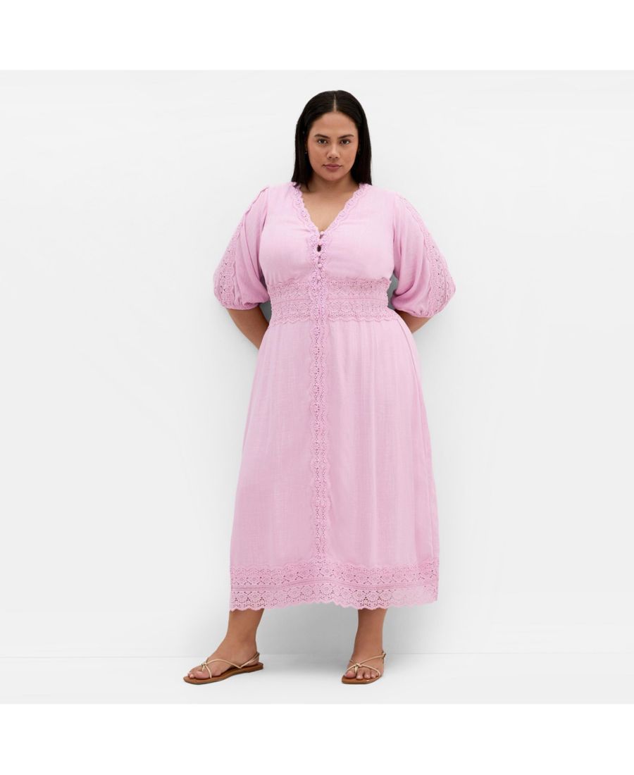 

Платье-миди Belle с V-образным вырезом больших размеров CITY CHIC, Lavender