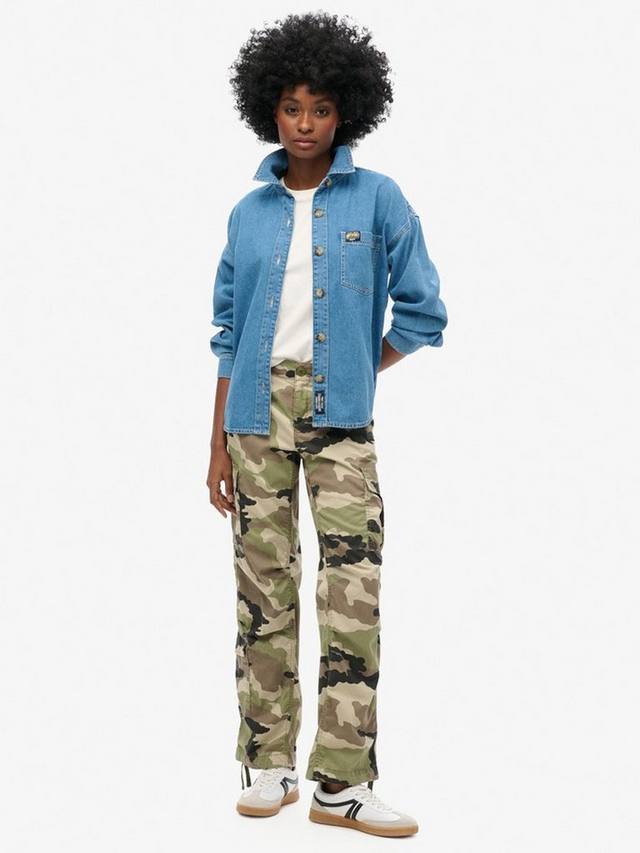 

Широкие брюки-карго с низкой посадкой Superdry, цвет Jacket Camo